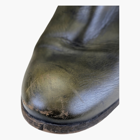 Felmini Green Leather Bohemian Festival Booties | Made In Portugal | Size 9 - Picture 6 of 10